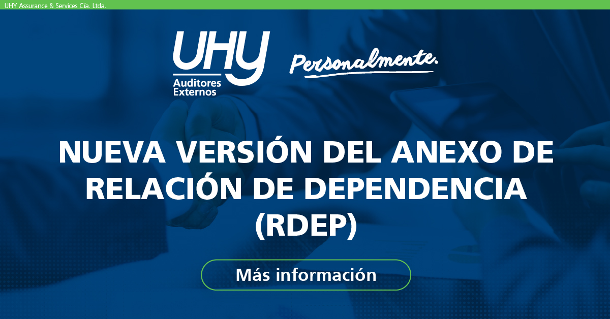 Nueva versión del anexo de relación de dependencia (RDEP)